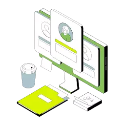 Illustration of a professinally designed website